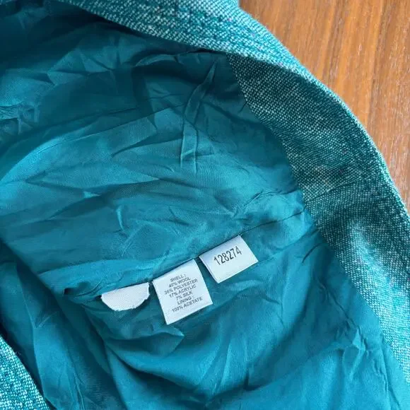 Ann Taylor LOFT Wool Silk Blend Tweed Skirt A Line Women's Petite Size 0 - Picture 4 of 6